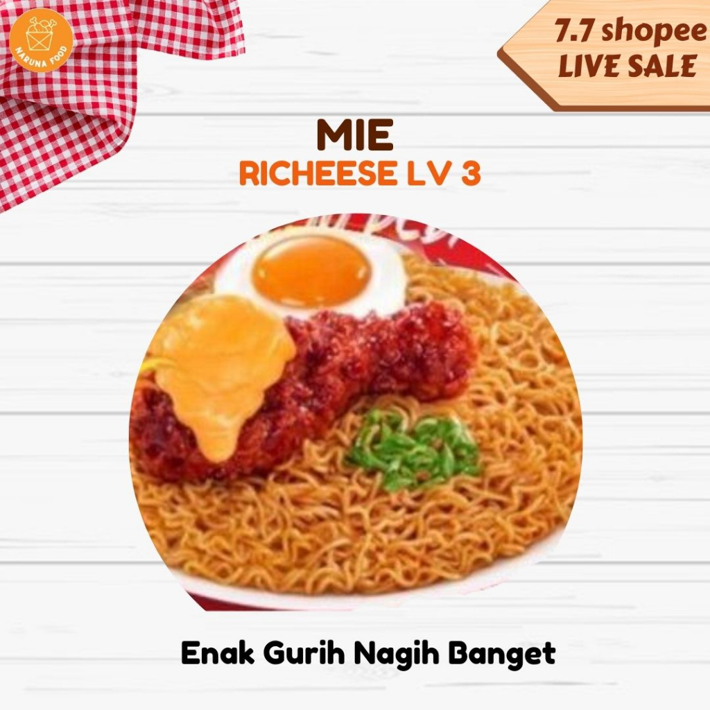 PROMO 12 12 Mie Richeese I Mie Keju Richeese I Mie Goreng Keju Fire Level 0 - Level 3