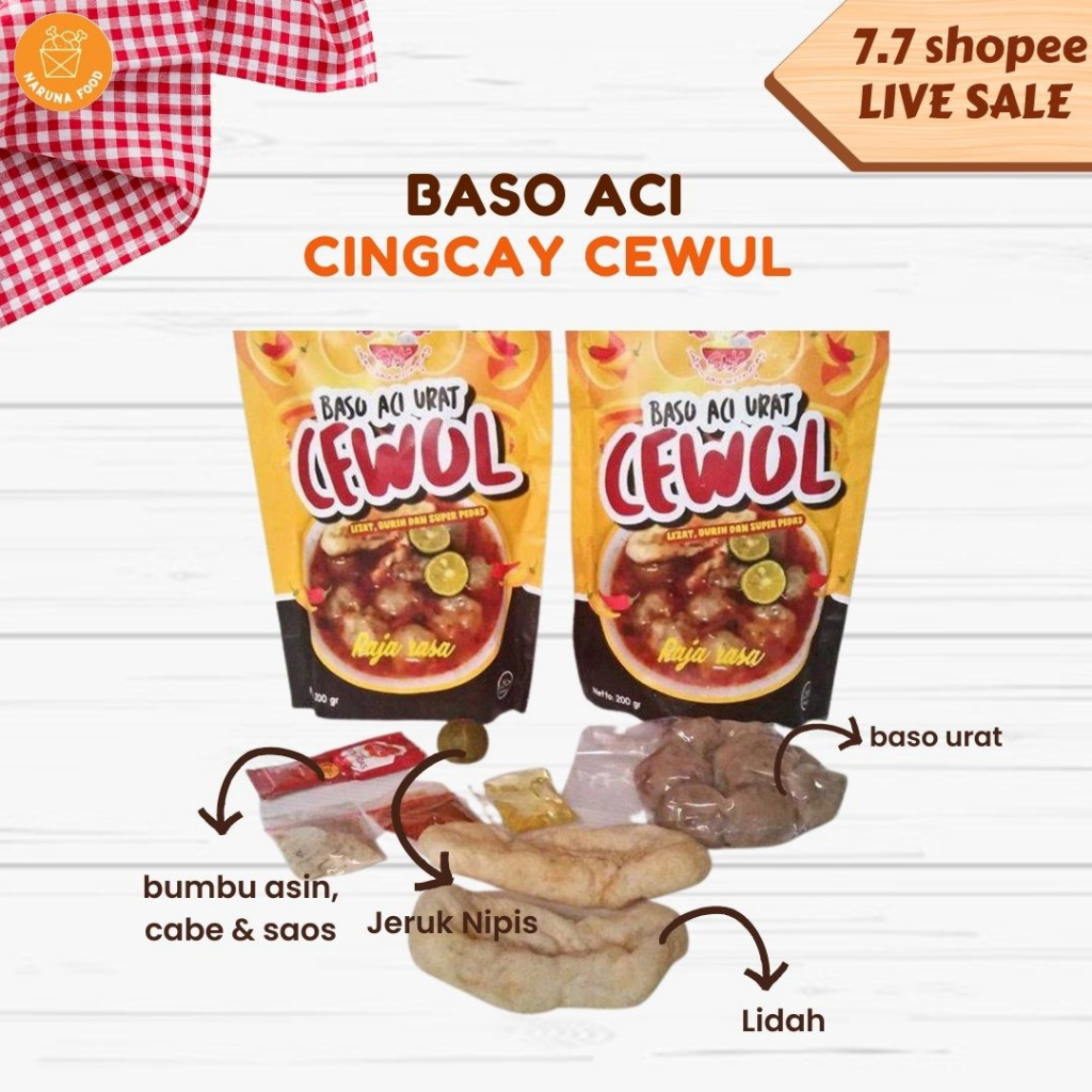 PROMO Baso Aci Cingcay Raja Rasa Promo Tulang Rangu, Cewul, Original Viral Murah Meriah Baso Aci Cingcay Boci Cingcay Bakso Aci Cingcay  Lezat Enak Gurih Viral Paling Laris