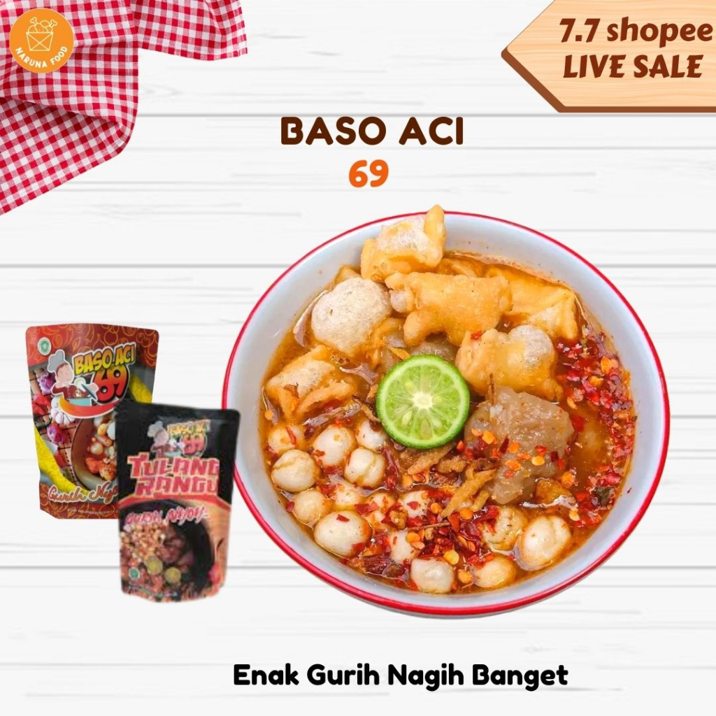 PROMO Bakso Aci Tulang Rangu Boci Baso Aci 69 Original Promo Boci 69 Gurih Nyoy Makanan Instan Cemilan Pedas Makanan Ringan Enak Gurih Halal Fresh dan Ready Laris Halal