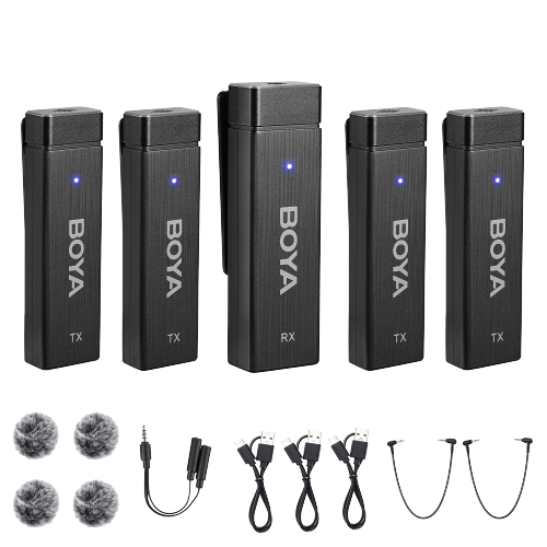 BOYA BY-W4 Ultracompact 2.4GHz 4-Channel Wireless Microphone System