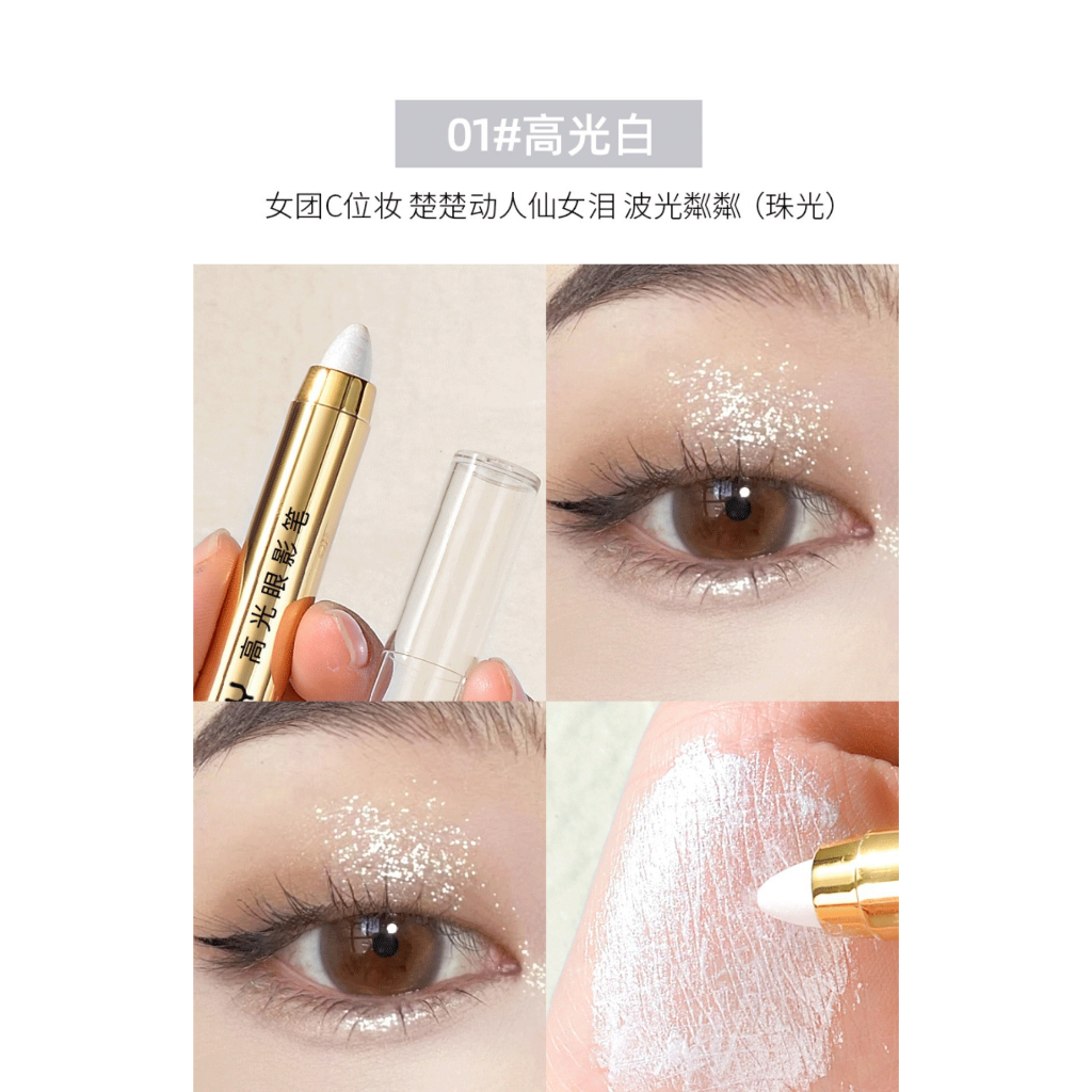 Bayangan Mata riasan mata malas pensil eyeshadow stabilo pena ulat sutra berbaring tongkat eye shadow ujung ganda Penyorot riasan mata tanpa noda