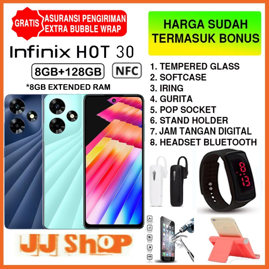 INFINIX HOT 30 NFC - HOT 30i  8/128 GB RAM 8GB ROM 128GB GARANSI RESMI