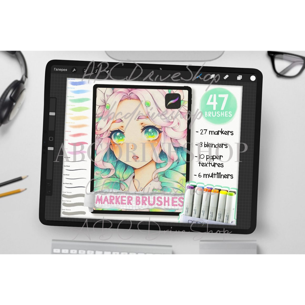 Procreate Brush - Copic Inspired Marker Brush Set