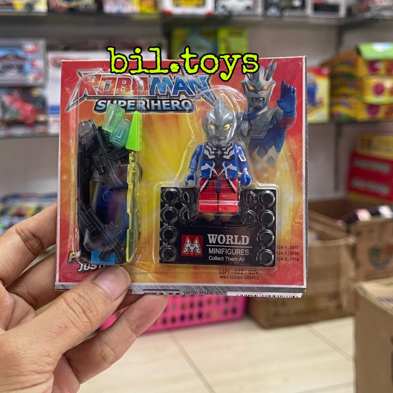 MAINAN ANAK BLOCK ULTRAMAN ROBOMAN SUPER HERO SET KECIL