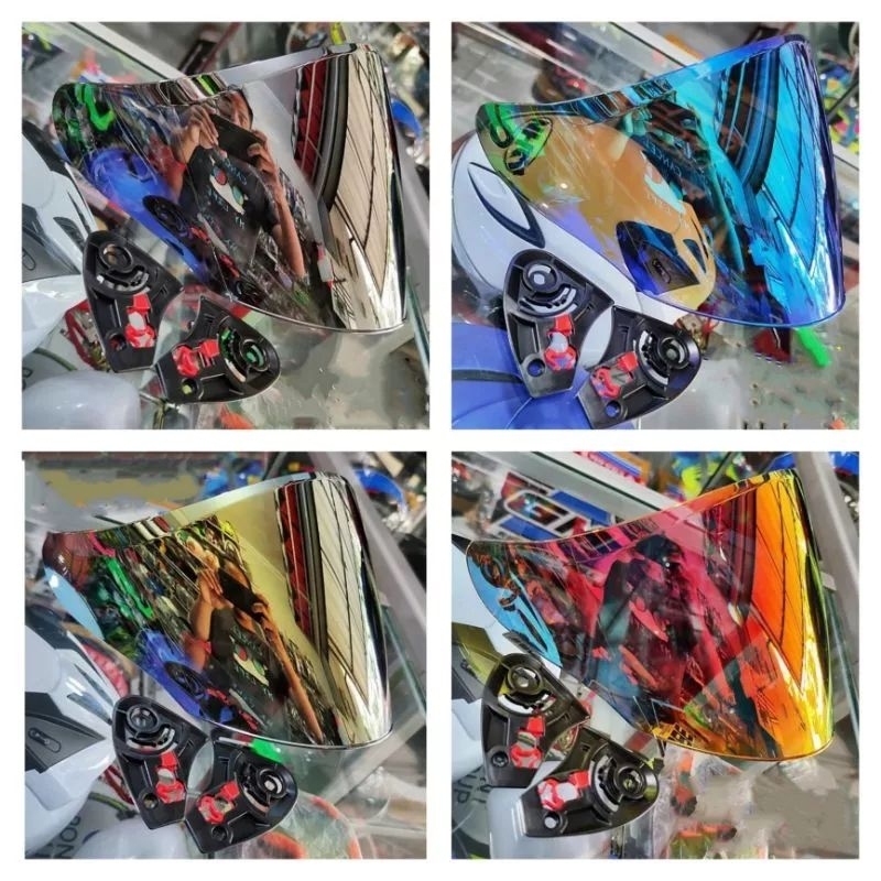 kaca helm flat visor shell rover bonus rachet