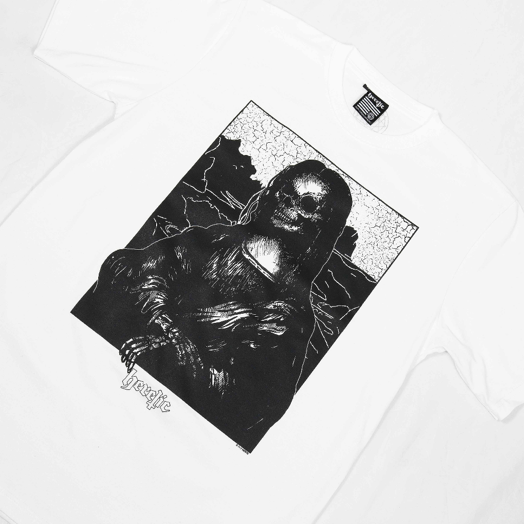 Heretic - T-shirt - Monaliskull White