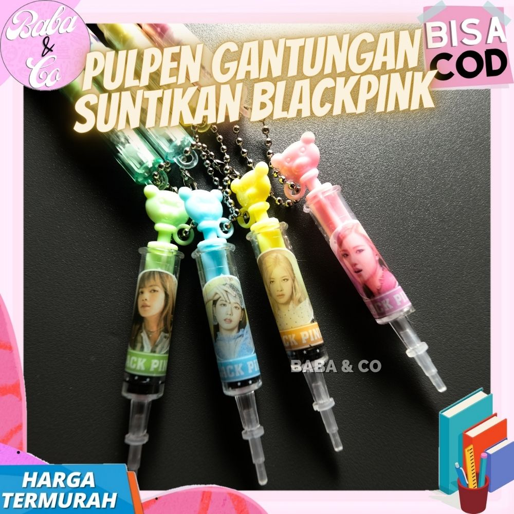 

PULPEN GANTUNGAN SUNTIK BACKPINK PEN LUCU UNIK GANTUNG SUNTIKAN BLACKPINK COD