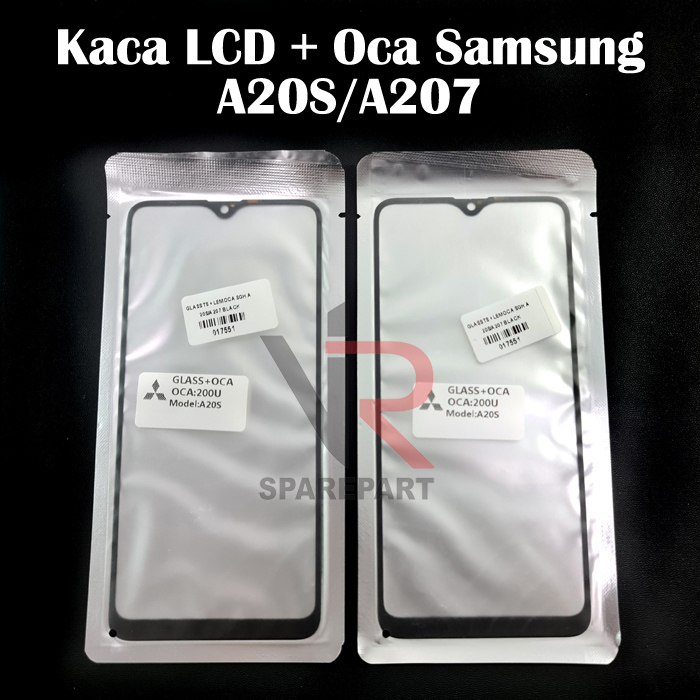 GLASS - KACA LCD TS SAMSUNG A20S / A207 + LEM OCA