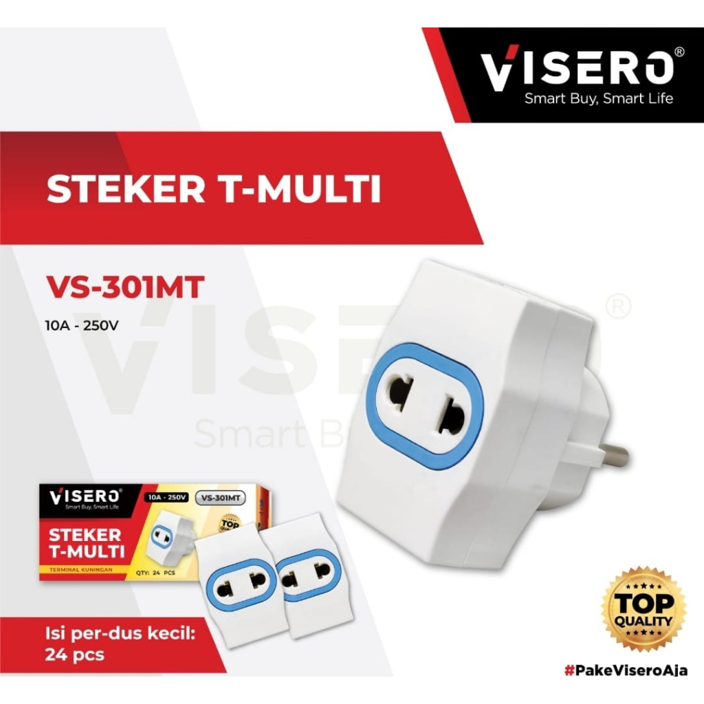 Steker T-Multi Warna Visero / Steker TMulti Visero VS301MT