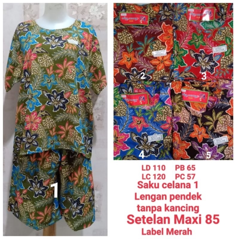 Setelan Kulot Kencana Ungu label Merah / Maxi 75 KUM / Maxi 85 KUM / Maxi L KUM
