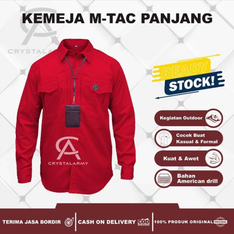 KEMEJA TACTICAL M TAC  LENGAN PANJANG PRIA/ KEMKO TACTICAL OUTDOOR/KEMEJA KERJA LAPANGAN