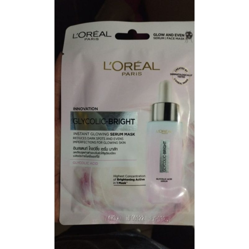 MASKER WAJAH GLYCOLIC BRIGHT By Loreal Paris