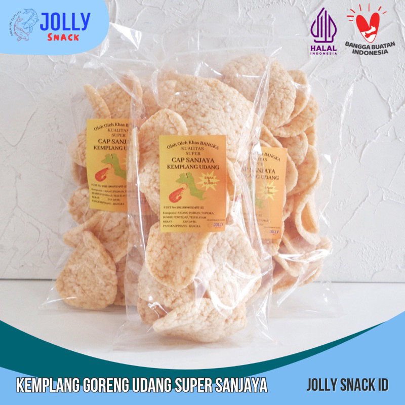 

Kerupuk Kemplang Goreng Udang Super legit Cap Sanjaya 180gr / Kerupuk Kemplang Goreng Asli Bangka