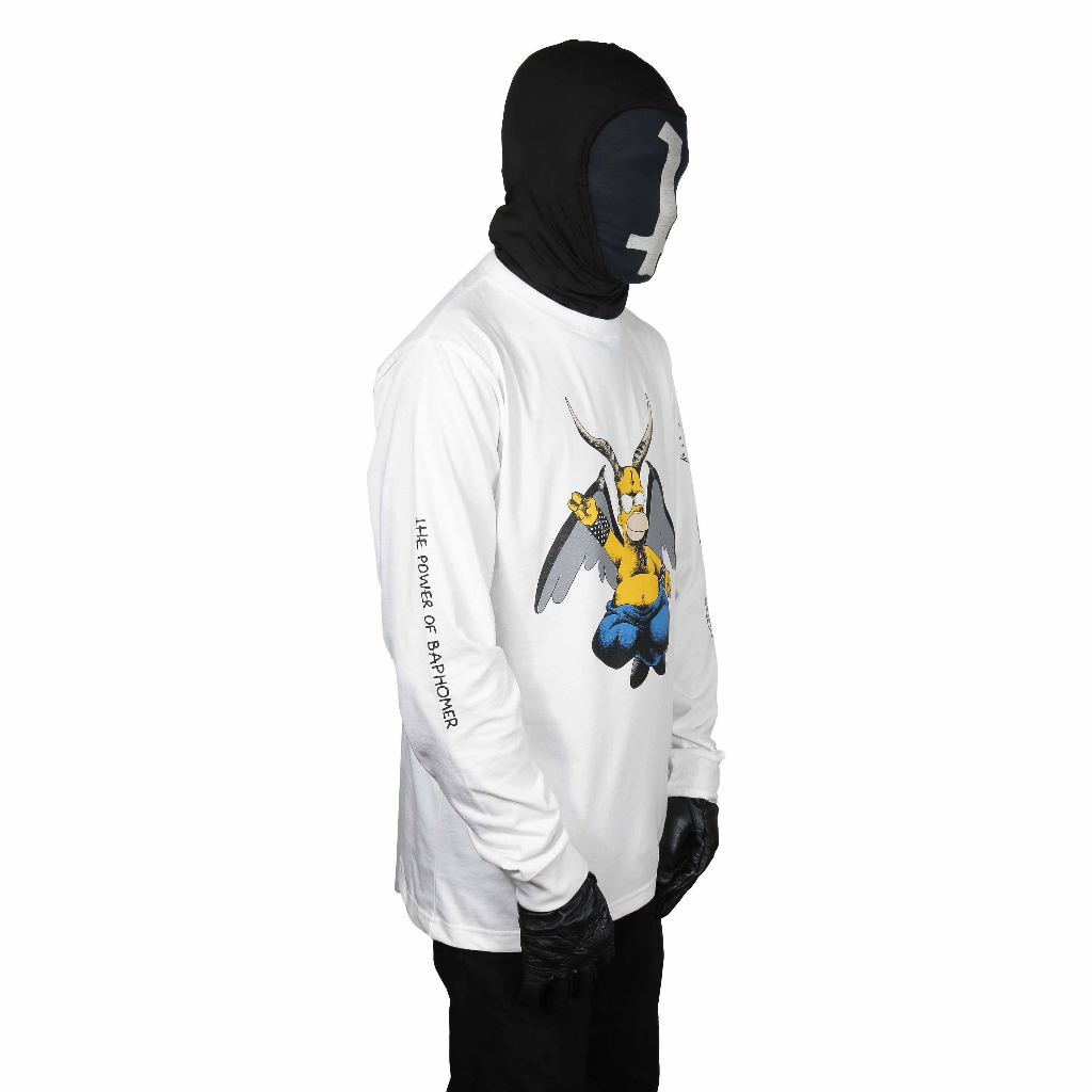 Heretic - Long sleeve Tees - Baphomer White