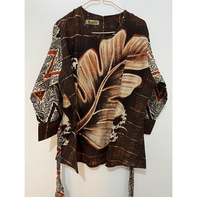 blouse batik wanita coklat
