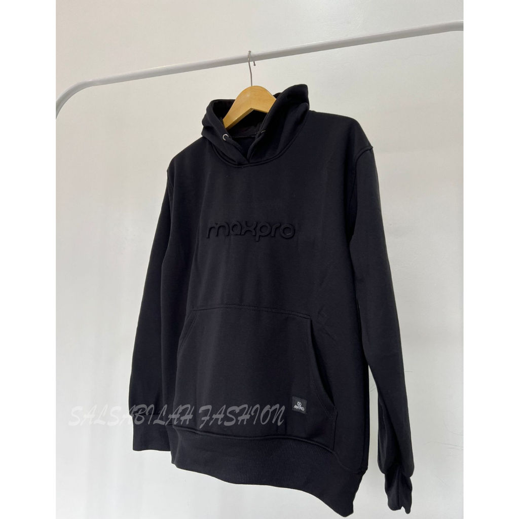 MAXPRO EMBOS Jaket Sweater Distro - Sweater Hoodie Pria Dan Wanita Flece Tebal