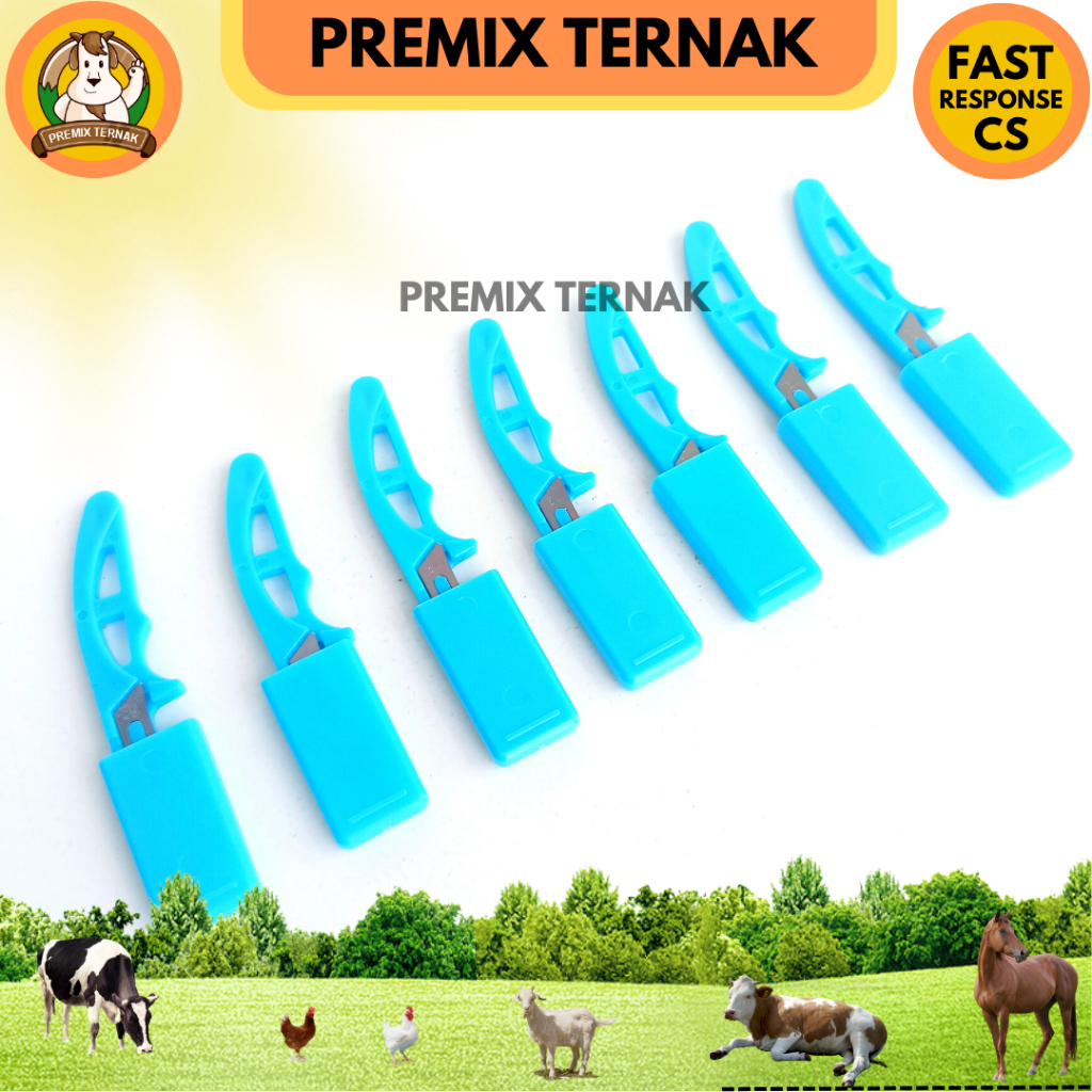 PISAU BEDAH BIRU dan Kebiri Hewan Ternak Kambing Domba Sapi Anjing Kucing Babi dll