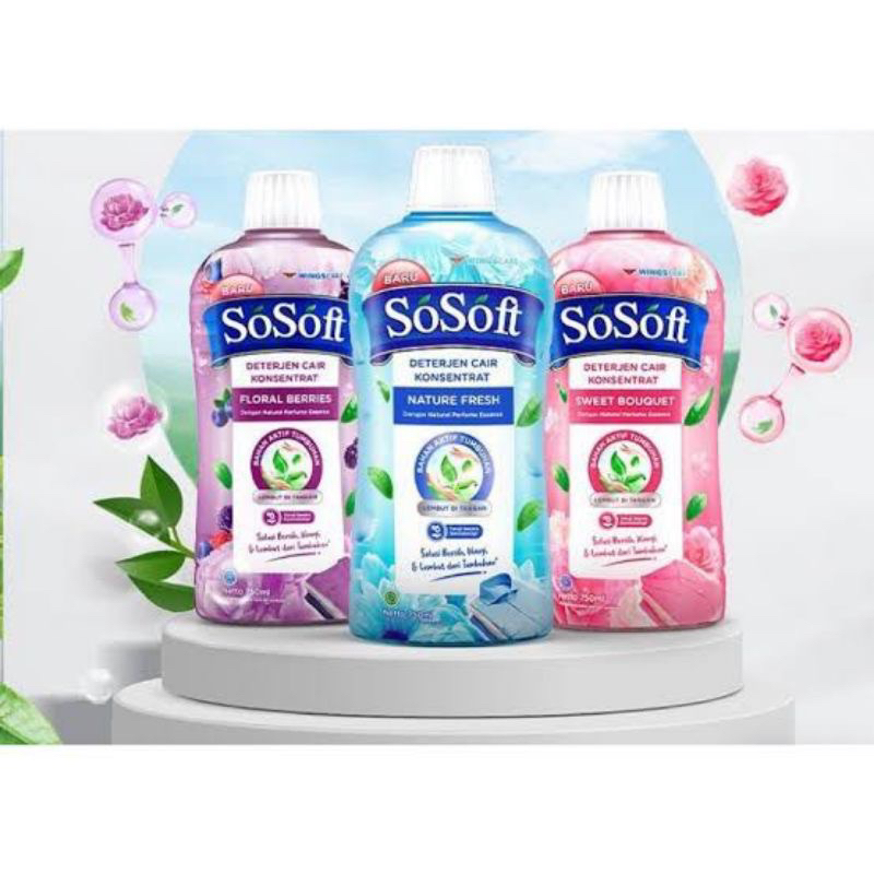 BPOM SO SOFT DETERJEN CAIR 700ml DETERGENT SOSOFT PARFUME ESSENCE