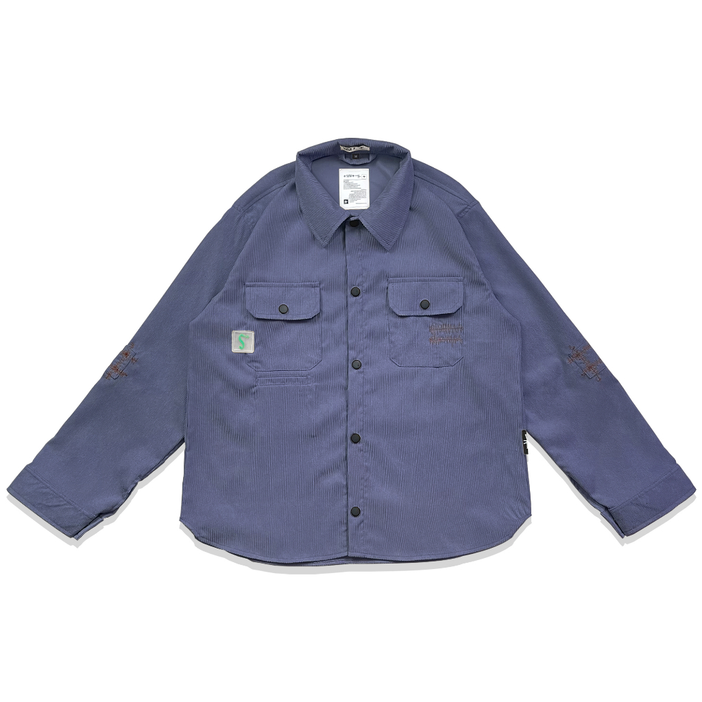 Sura Positiva - Corduroy Shirt (Hassa) Steel Blue