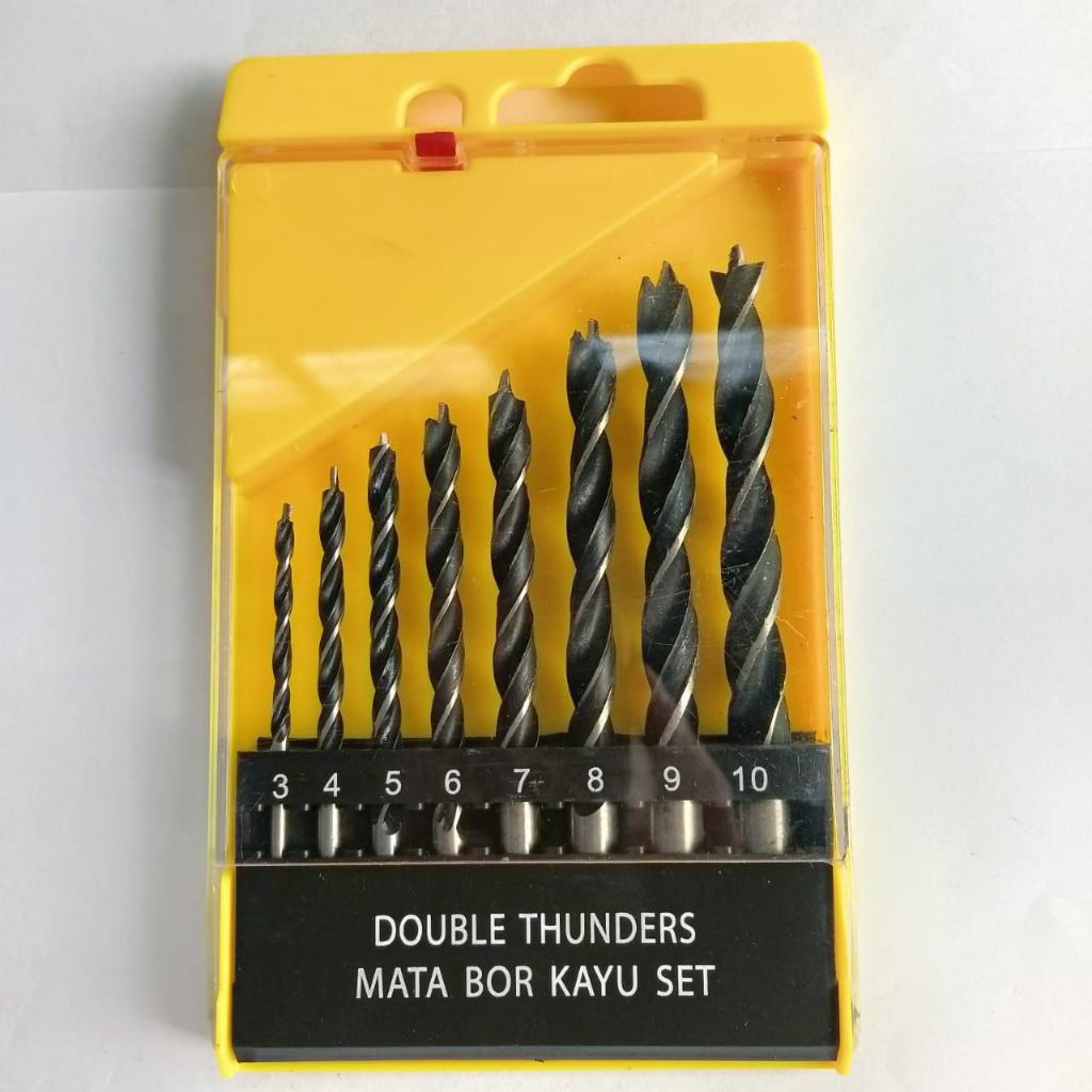 Mata Bor Kayu SET 8 Pcs 3-10 mm