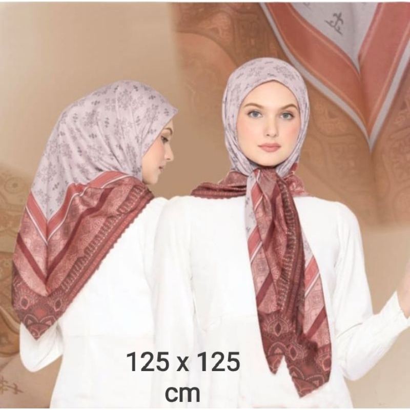 SALE HIJAB / SYARI DEOLAA DUSTY LILAC / COD / KERUDUNG VOAL MOTIF / SEGI EMPAT VOAL / JILBAB TERBARU