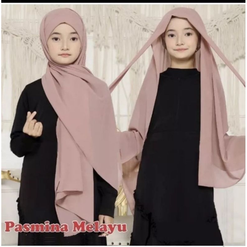 Pashmina Malay Anak Ceruty Babydoll 4-10Th