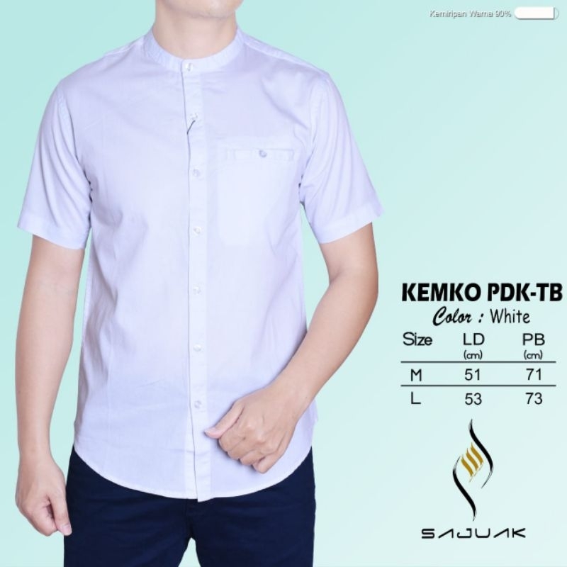 TB BAJU KEMEJA KOKO KEMKO PRIA LENGAN PENDEK KANCING FULL TWILL ORIGINAL SAJUAK