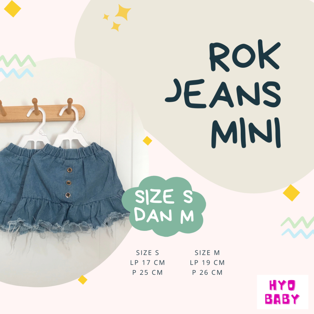 ROK JEANS PENDEK MINI ANAK / Rok Jeans Rawis Korea Anak
