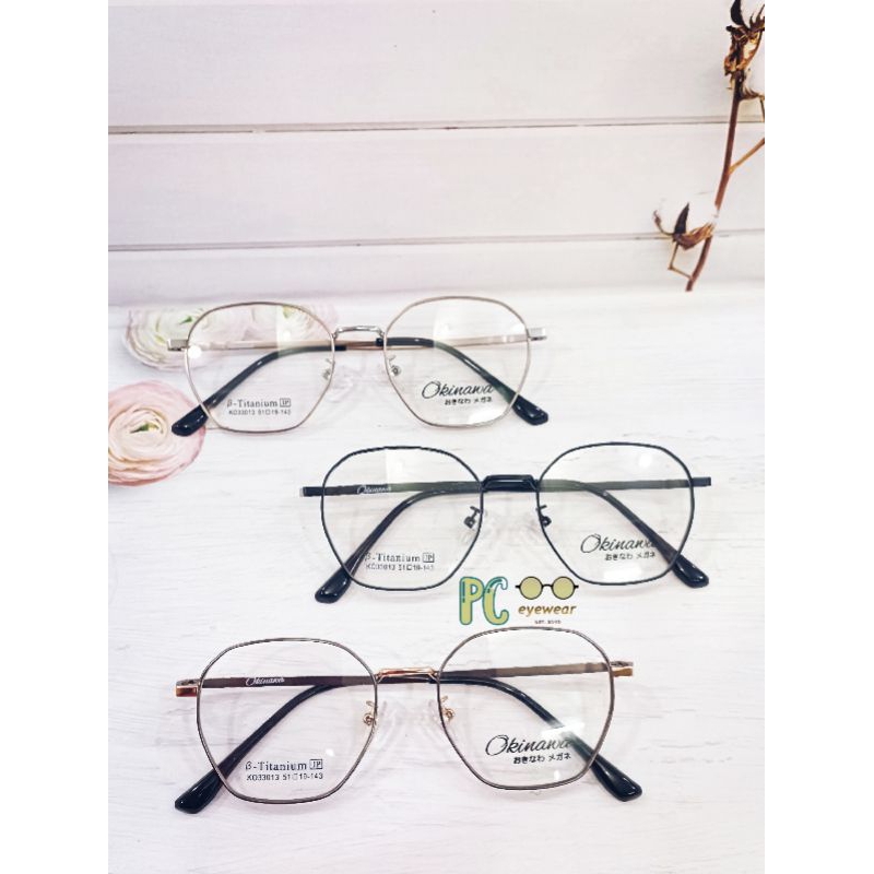 Pc_eyewear - Frame " OKINAWA " 33013 B-Titanium / KACAMATA KOREA B-Titanium COWOK CEWEK