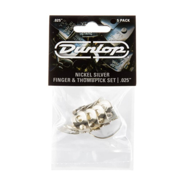 

Jual Dunlop Metal Nickel Silver Set Thumb Finger Pick 0.025 inch Murah