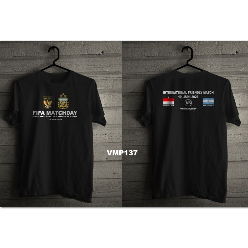 Kaos Sablon Indonesia Vs Argentina Fifa Matchday