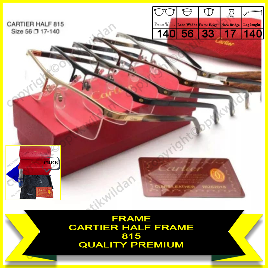 FRAME CARTIER 815 HALF FRAME PREMIUM QUALITY