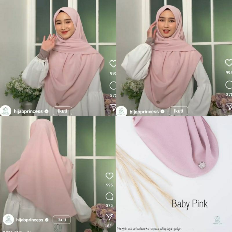 HDI Square Curve Standar Hijab Princess (Hijab Oval Curve Malay)