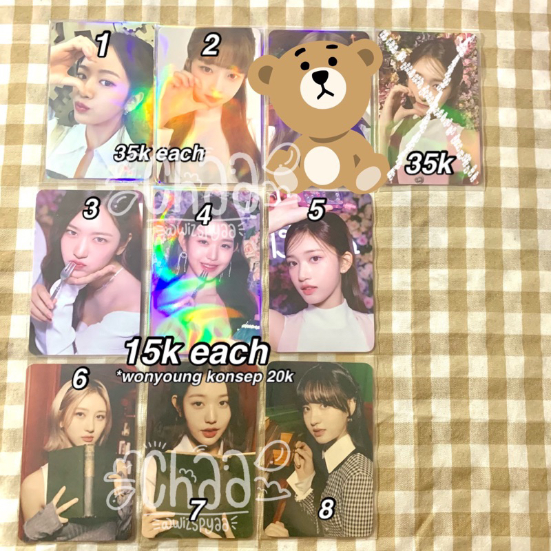[CLEARANCE SELL] PC PHOTOCARD IVE THE PROM QUEENS MD RPC FANCON TC YUJIN REI WONYOUNG LEESEO GAEUL L