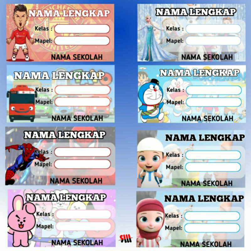 

Stiker Label Matapelajaran