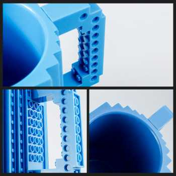 Gelas Mug Model Balok Susun Puzzle LEGO Build-On Brick Toy Cup 350 ml / Gelas Anak Mainan Balok Brick Food Grade Gelas Minum Unik Lucu Seru Bagus Aman Murah Berkualitas / Gelas Glass Lego Cangkir Minum Anak Minuman Susu Kopi Teh Hangat Minuman Dingin