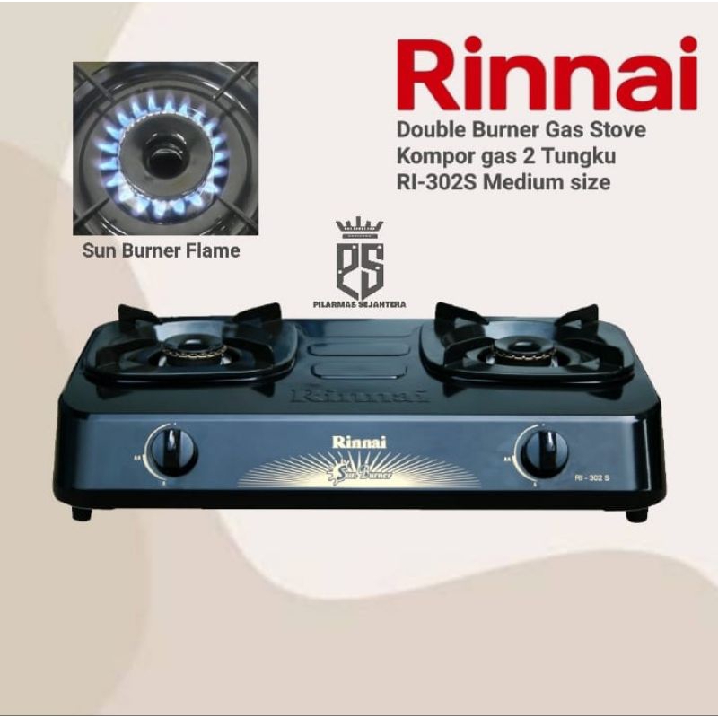 Kompor rinnai 2 sumbu Ri302S Kompor gas rinnai Gas stove Double burner RI 302S rinnai 2 tungku