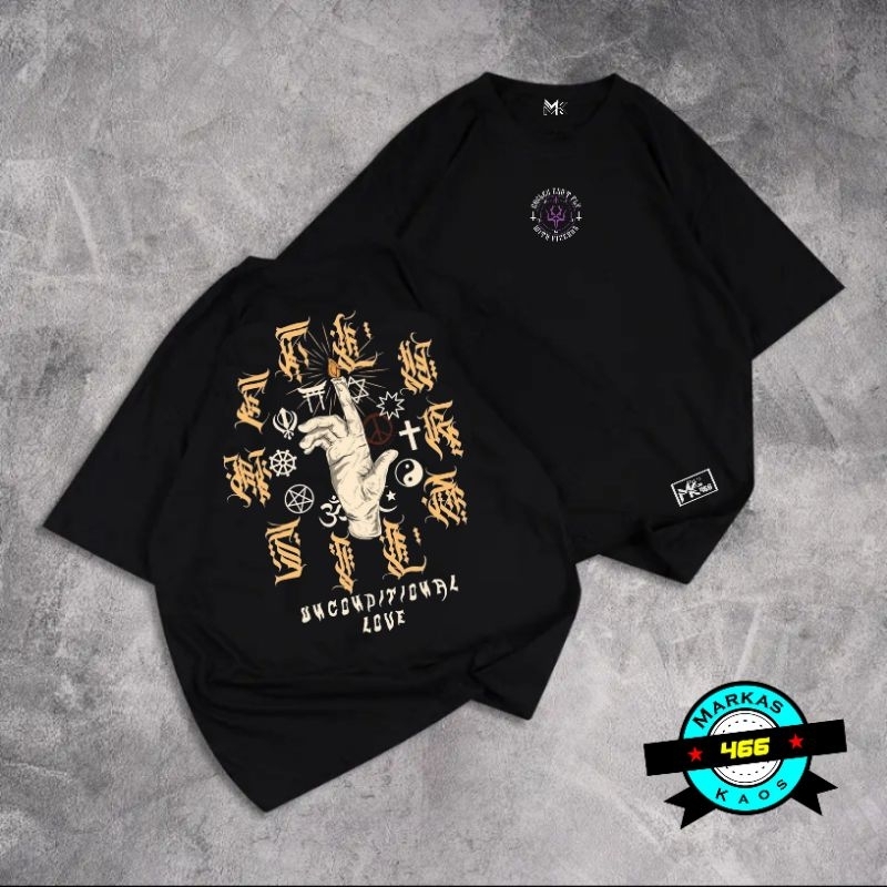 GRATIS ONGKIR | COD | Kaos Distro Pluralisme Satanic Unciditional Love | Katun 20s | T-shirt Uncidit