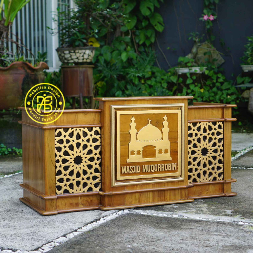 Mimbar Duduk Meja Majelis Taklim Kayu Jati