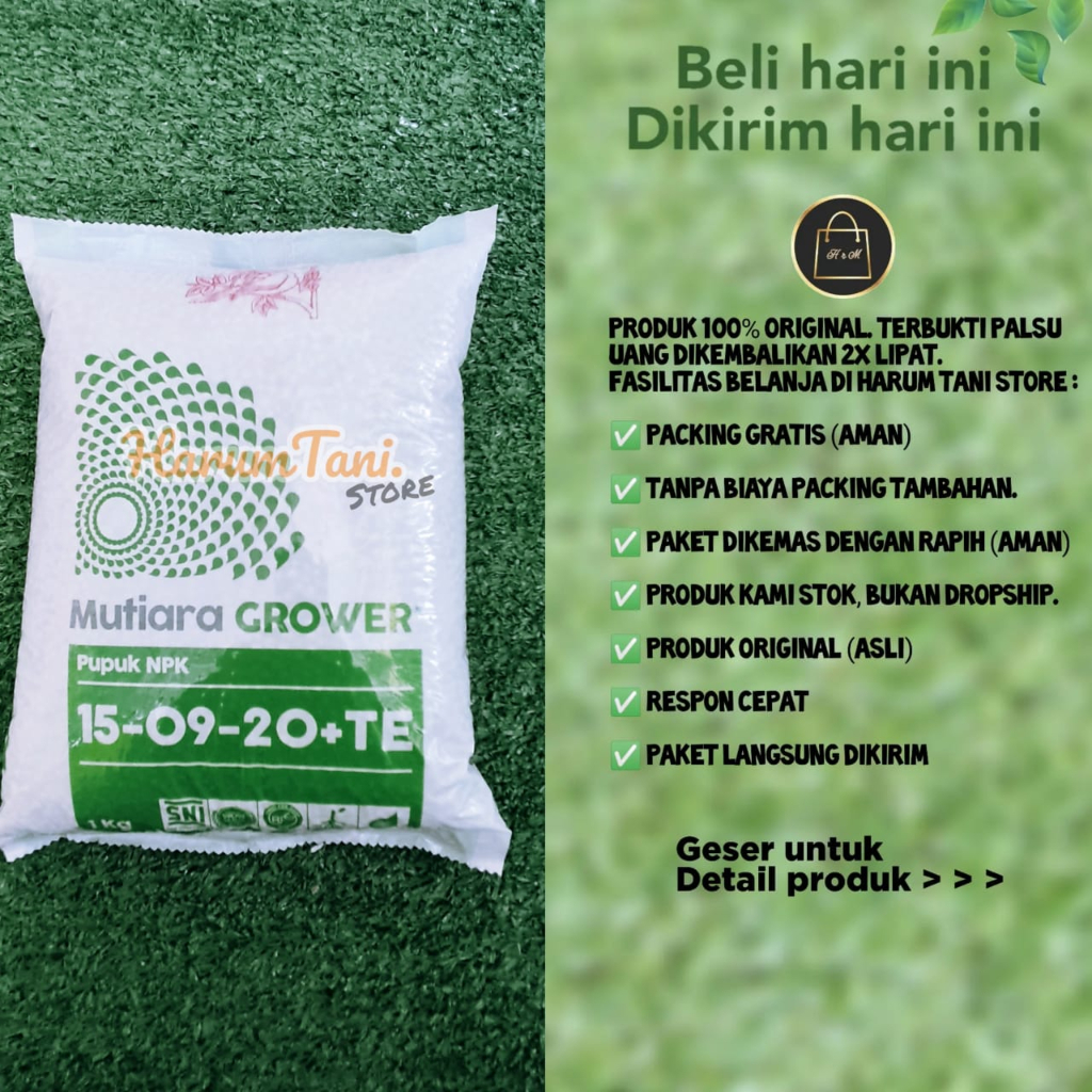 NPK Mutiara GROWER 15-09-20+TE