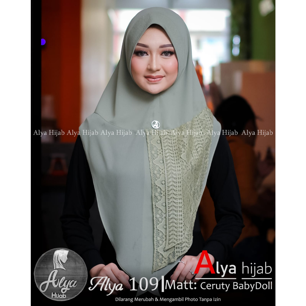 ALYA HIJAB 109 Hijab Khimar Instan Ceruty BabyDoll