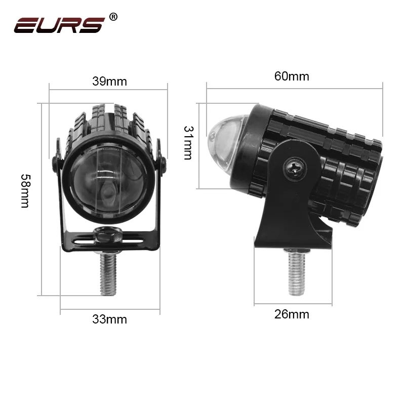 lampu sorot mini driving single Di stang motor / Mobil Terang 12/14 volt