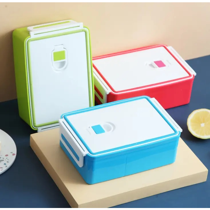 TOKO21--JAPANESE STYLE 6510 SET LUNCHBOX WITH BOTTLE/KOTAK MAKAN SIANG SET FREE BOTOL