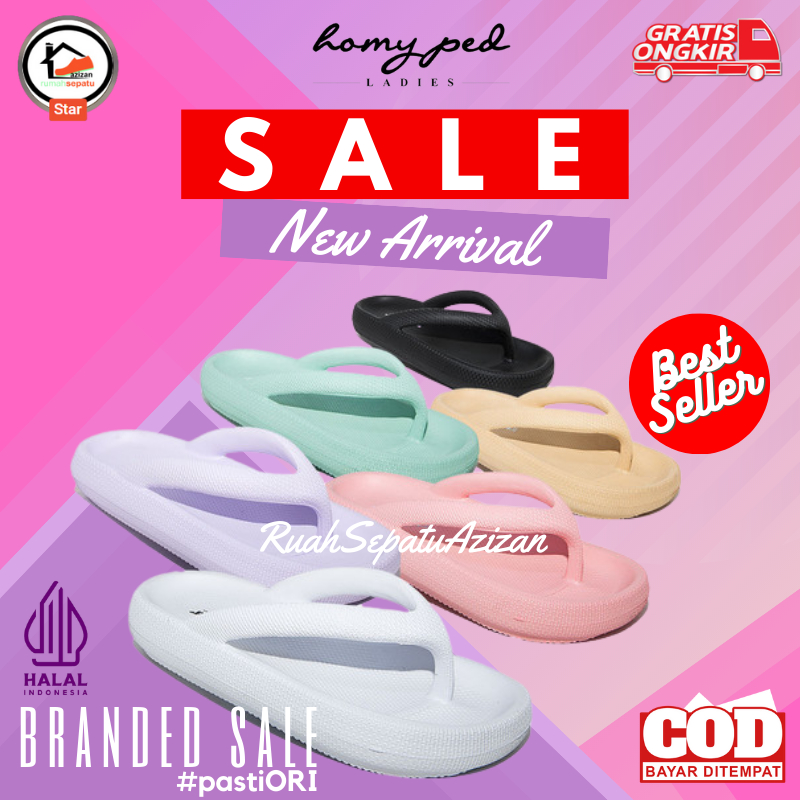 Homyped HS-2202 Sandal Japit Wanita Sendal Jepit Boneka Sandal Jelly Beruang Anti Slip Trendy Extraligt Phylon Trendy Kekinian Korean Style