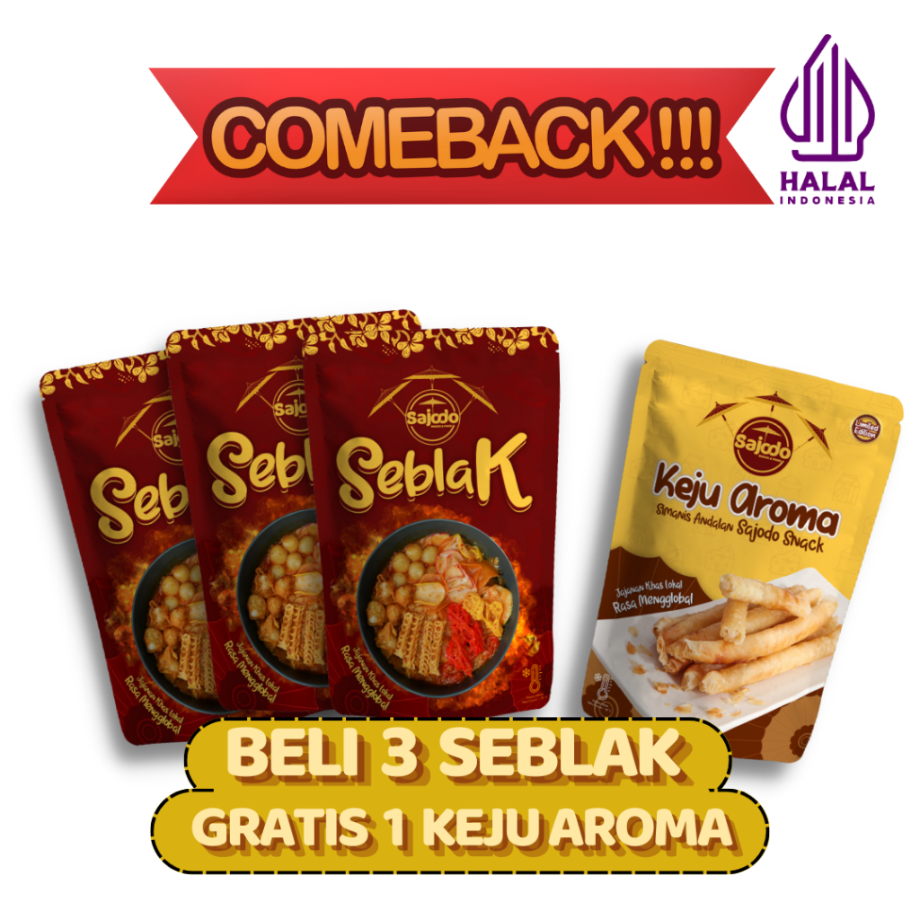 SAJODO - BELI 3 SEBLAK FREE 1 KEJU AROMA