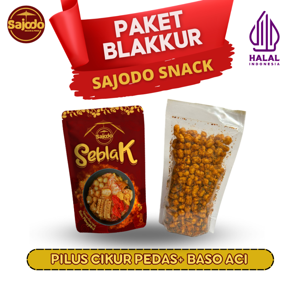 SAJODO - PAKET BLAKKUR ( SEBLAK INSTAN 195 Gram &amp; PILUS CIKUR PEDAS JERUK 150 Gram)