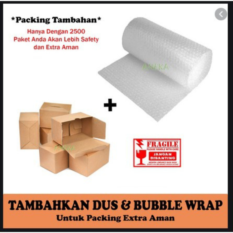 

EXTRAS ~ PACKING KARDUS BUBLE WRAP [ TAMBAHAN PACKING KERDUS DAN BUBBLE ]