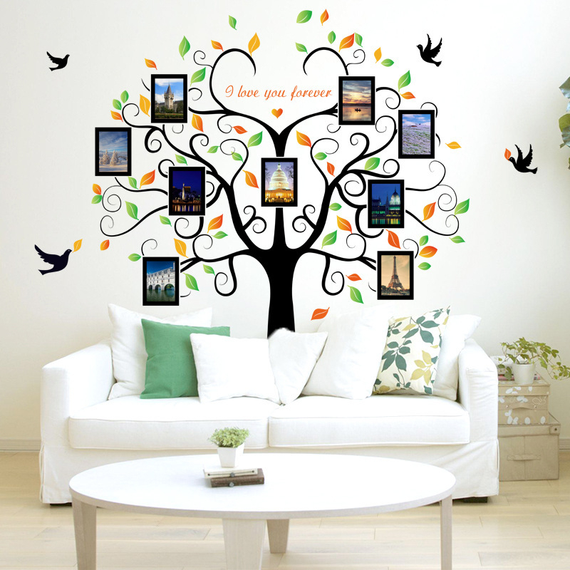 WALLSTICKER WALLSTIKER STIKER SETIKER DINDING POHON FOTO PHOTO FRAME AB WALSTICKER WALLSTIKER DEKORASI RUMAH RUANG TAMU KELUARGA KEKINIAN POHON DAUN DEKOR DECOR HIASAN DINDING MINIMALIS MINIMALIST TEMPELAN TEMBOK PINTU JENDELA KACA @banyak