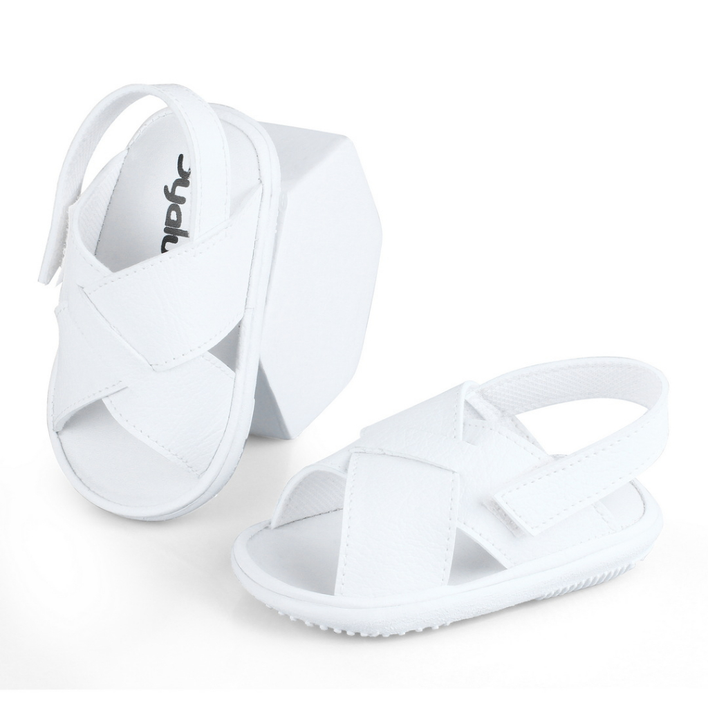 Sandal Anak Unisex Usia 1 Sampai 2 Tahun Model Bunyi Anti Slip SL22 Putih