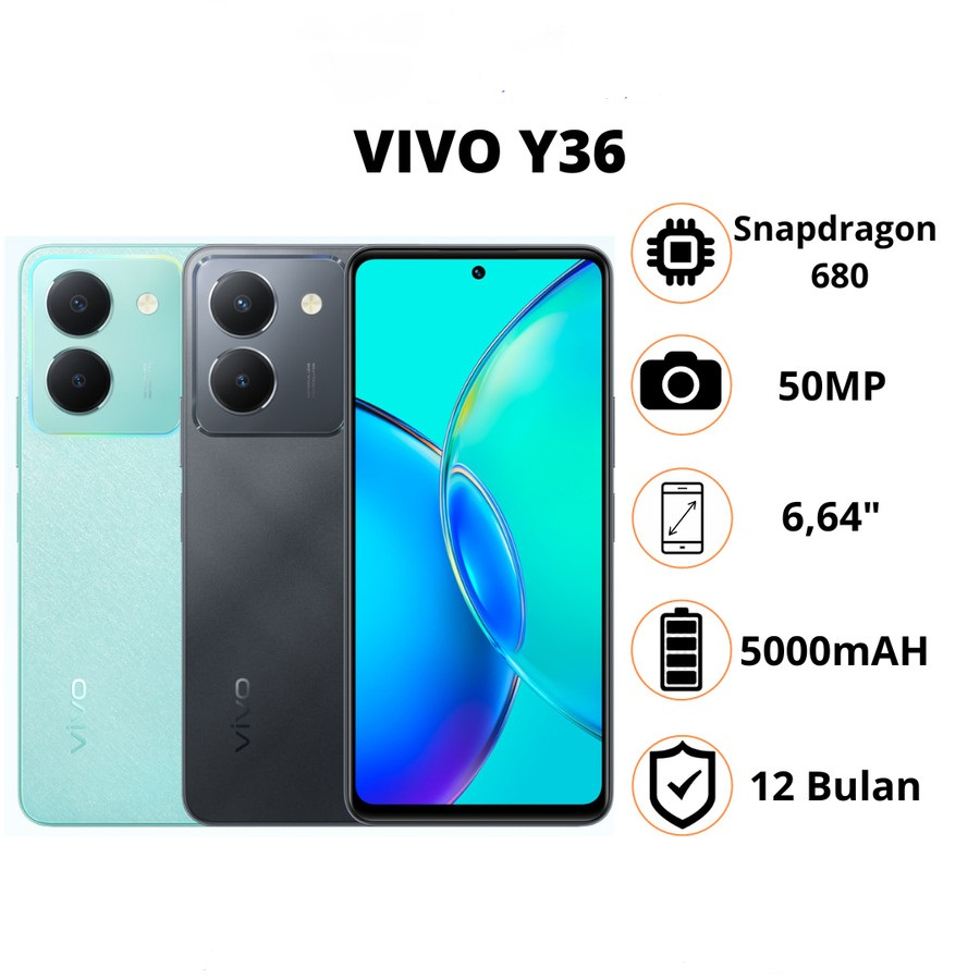 Vivo Smartphone Vivo Y36 8/256GB 6,64 Inch Garansi Resmi